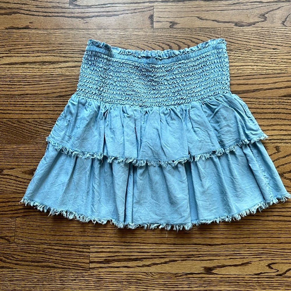 Aerie Tiered blue skirt women’s small